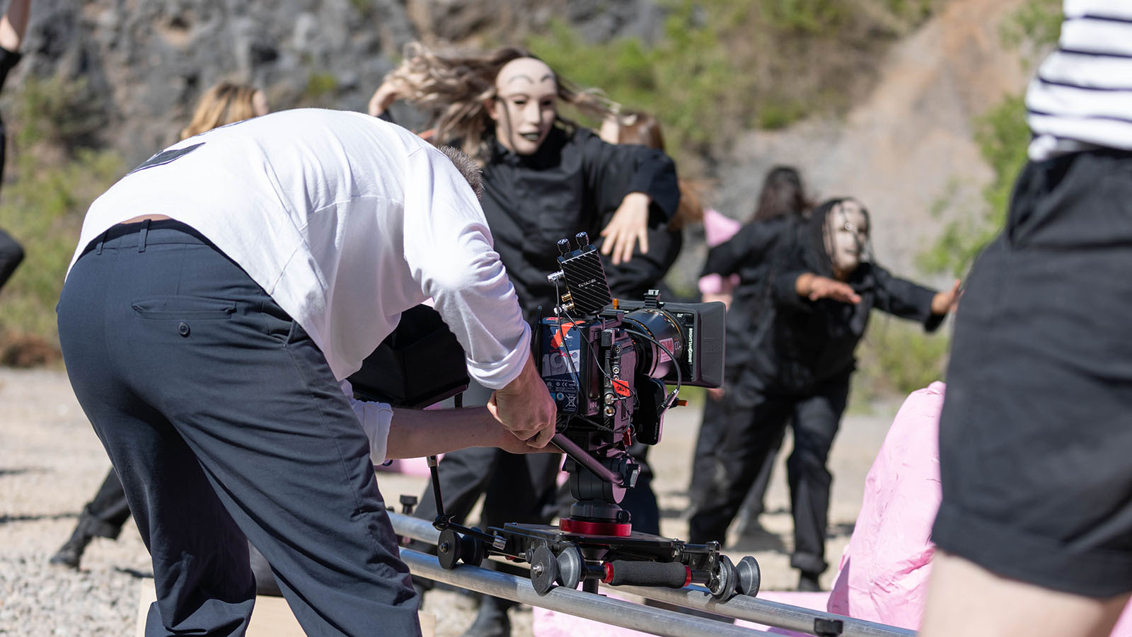 Video production still from IDLES
